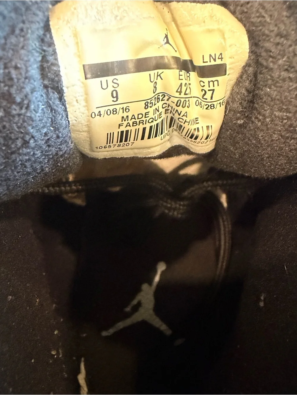 Air Jordan 12 Retro Wool BG Dark Grey Black Basketball Shoes size 9